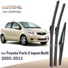 For Toyota Yaris 2 Hatchback Japan Built 2005-2011 Wiper Front&Rear Wiper Blades Windshield Windscreen Window Brushes 24"16"12"