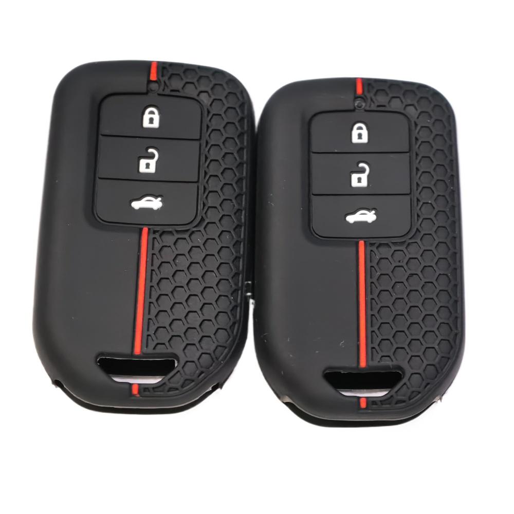3 Buttons Silicone Remote Car Key Case For Honda Fit Gp5 Shuttle Gp8 Jade Vezel City Civic Jazz Brv Key Cover Car Accessories