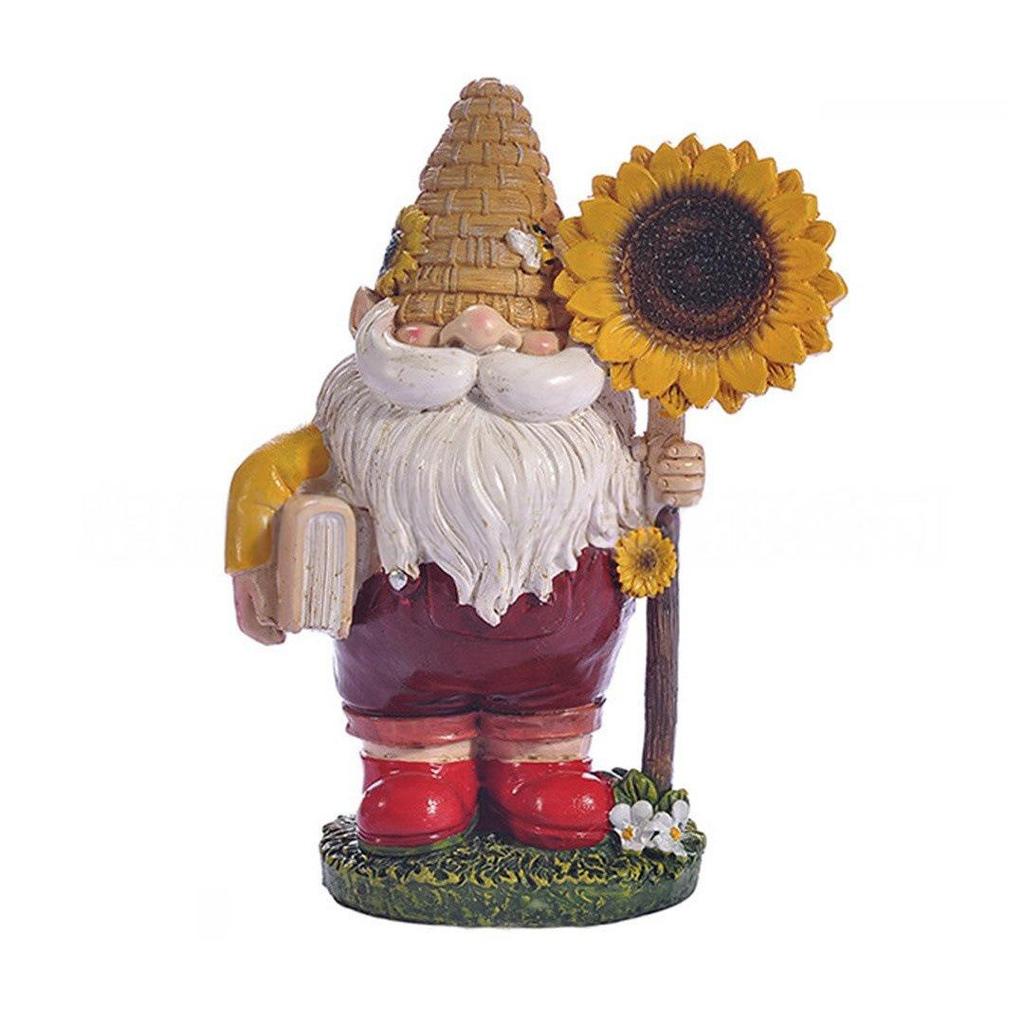 Grenzüberschreitendes Honigfest Sonnenblumen-Imker-Gnom-Ornament Figur