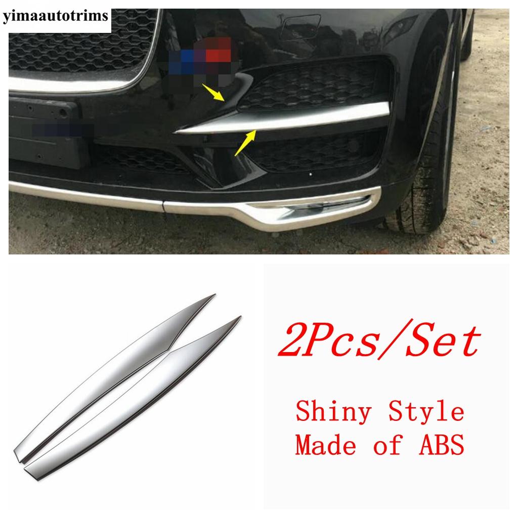 ABS Chrome Front Head Foglight Eyebrow Rear Lamps Lights Frame Cover Trim For Jaguar F-Pace 2017 -  Car Accessories Exterior