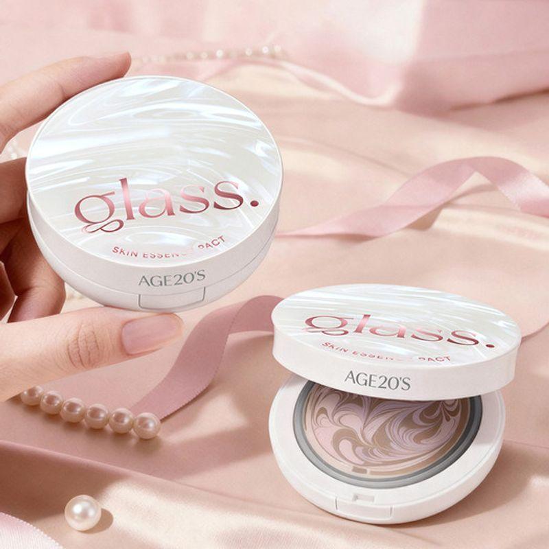 AGE20'S Glass Skin Essence Pact (Soft Pearl Glow Edition) [Product + Refill]