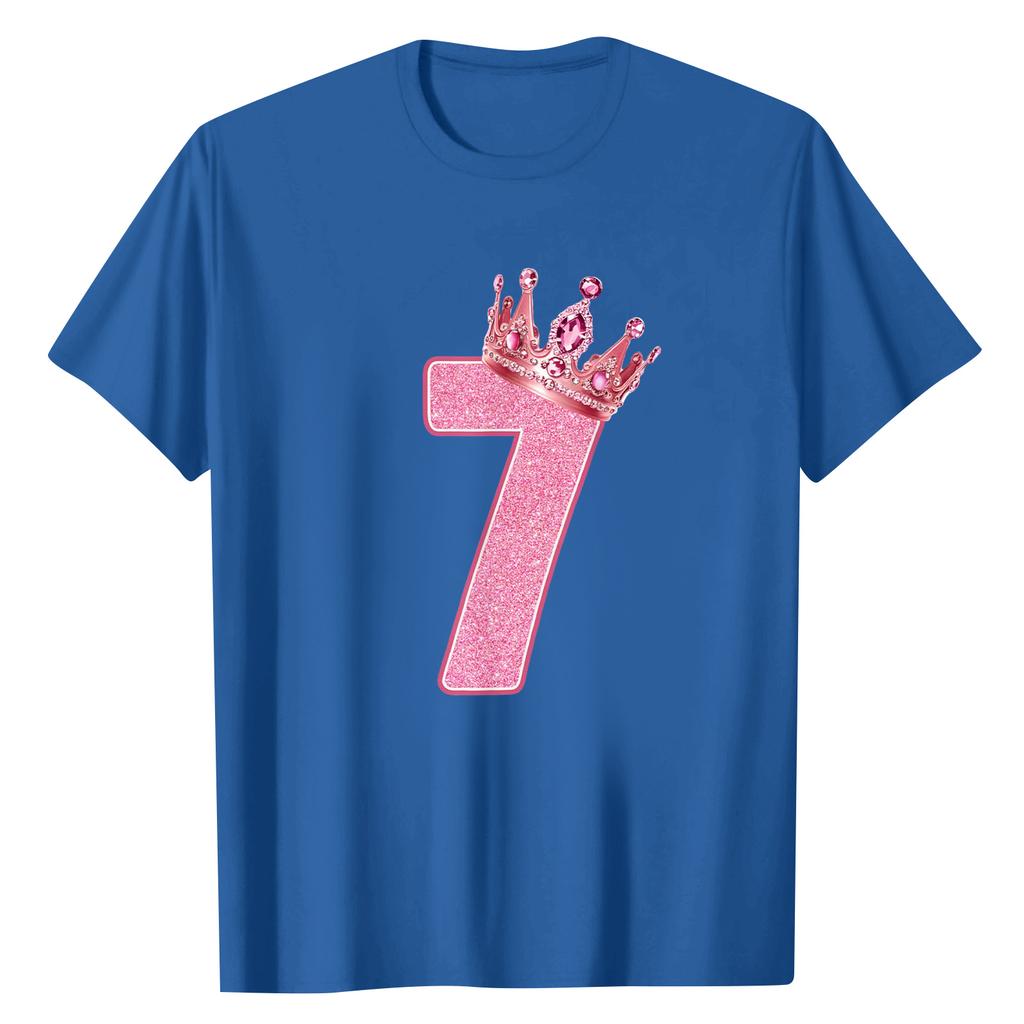 Ladies' Digital Printed Casual Round Neck Short Sleeved Top