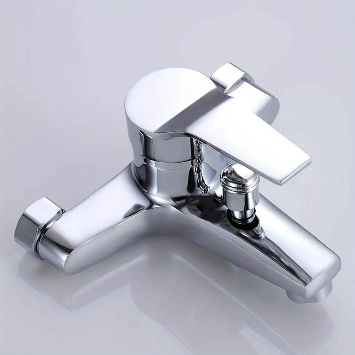 

Shower Faucet Made of Alloy Material, G1/ 2inch Threaded Wall-Mounted Triple Mixer Faucet, Comfortable to Hold, Suitable for Home Bathroom Bathtub белый
