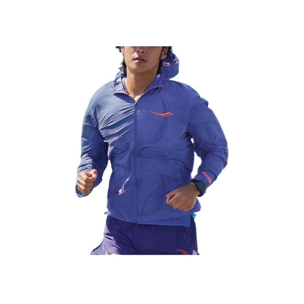 SAUCONY Speed Running Outdoor Casual Sports Zip Hooded Breathable Cool Waterproof UV Protection Sun Protection Jacket Men Jacket SC2240001A-PR186