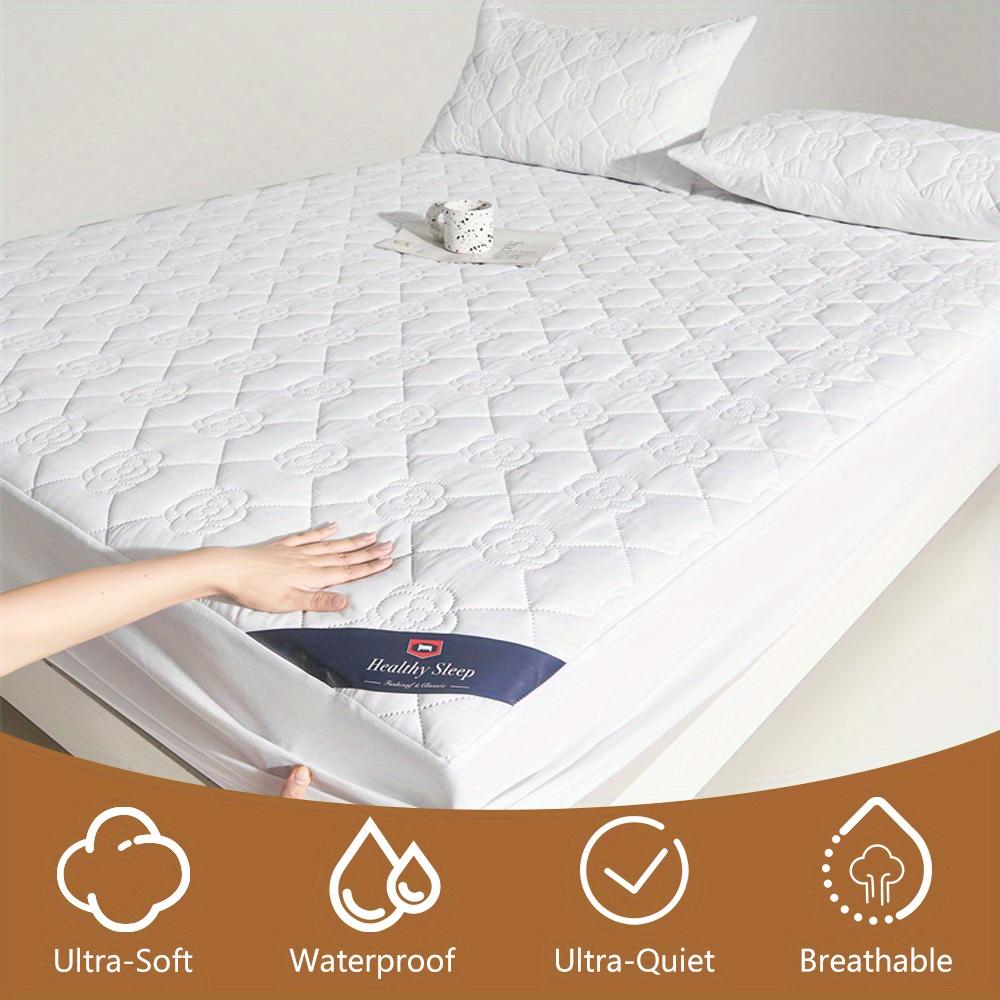 All-Season Waterproof Mattress Protector, Soft and Comfortable Cooling Fitted Sheet Set, Breathable and Noise-Free