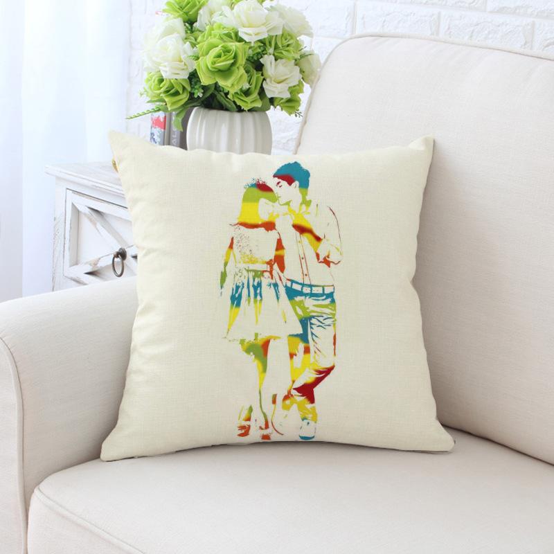 Fresh Tropical Cactus Potted Plant Pattern Home Living Room Sofa Bedroom Decorative Pillow Pillow Case