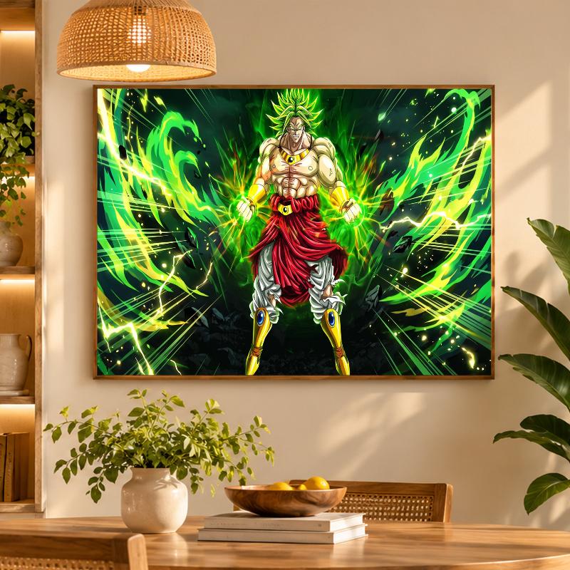 5D Diamond Painting Broly DIY Full Drill Diamond Art Kit Home Decoration