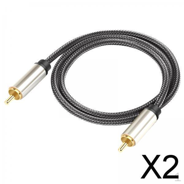 2x Stereo Audio Cable , Male to Subwoofer for Hi