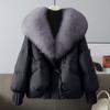 Women's Solid Color Fashionable Thick Warm Temperament Cotton Jacket With Large  Collar Cotton Coat Jacket