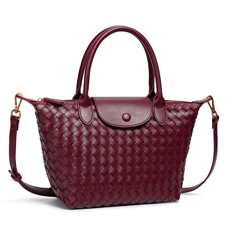 New Woven Dumpling Bag Hand-woven Bag Large-capacity Commuting Versatile Portable Messenger Bag
