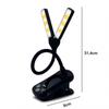 Reading Lamp Dimmable Chargeable Extendable Double Head Flicker-free Illumination Type-C 14LED Amber Book Light Home Supply QingHai