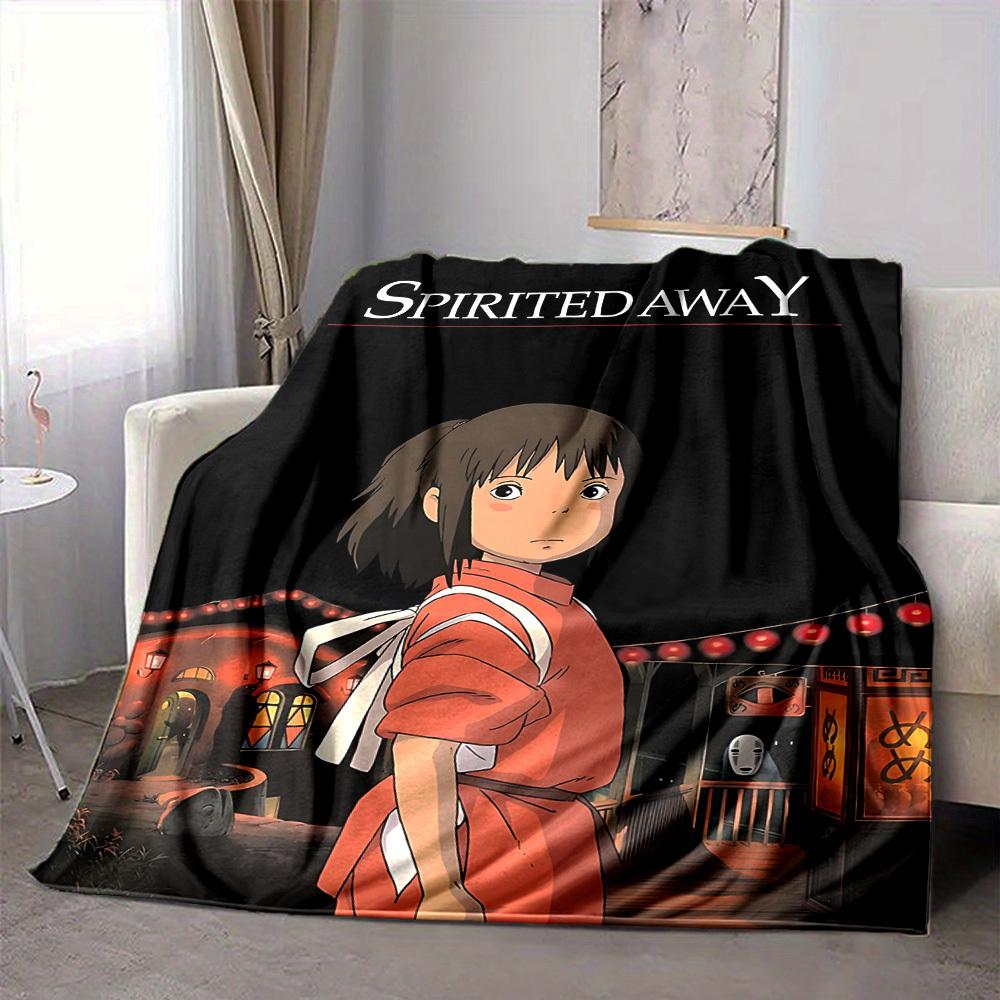 1PC Spirited Away, Chihiro Blanket Soft Warm All Season Throw for Sofa, Bed, Car, Office Vibrant Colorful Design, Durable & Cozy Gift