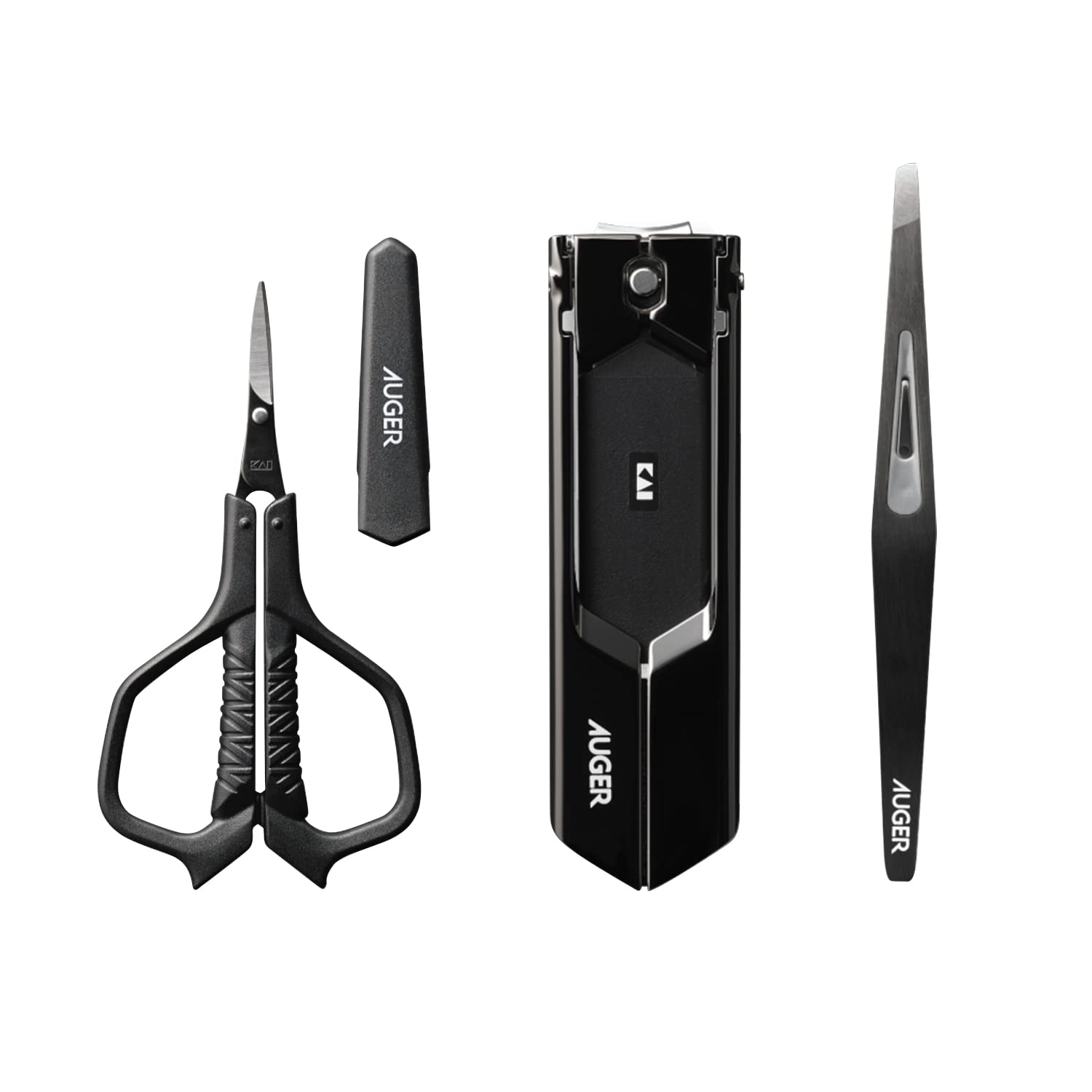 

Kai Auger Grooming Set with Nail Eyebrow Thin and Stylish Nail Care Men s Tweezers, Clippers, Scissors, Blades,
