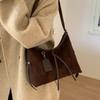 Fashion contrasting color suede strap design 2025 new handbag bag women's high-end tote bag single shoulder