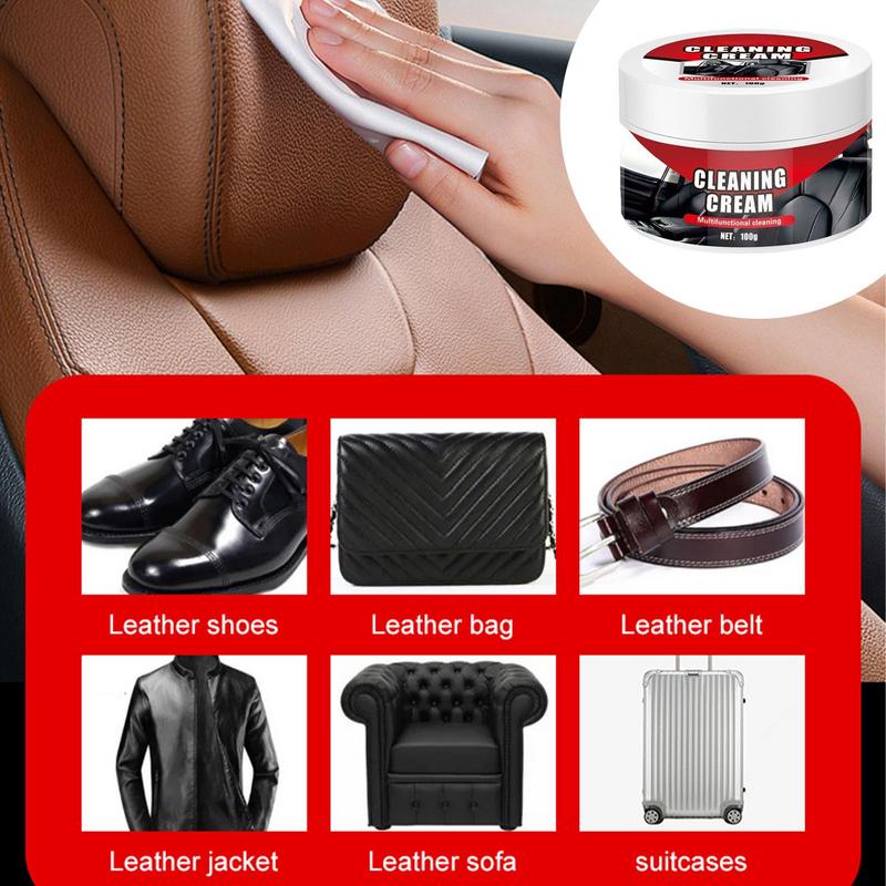 Car Interior Cleaner Car Seat & Interior Cleaning Supplies 100g Car Refurbishment Repair Cream Leather Cleaner & Conditioner For