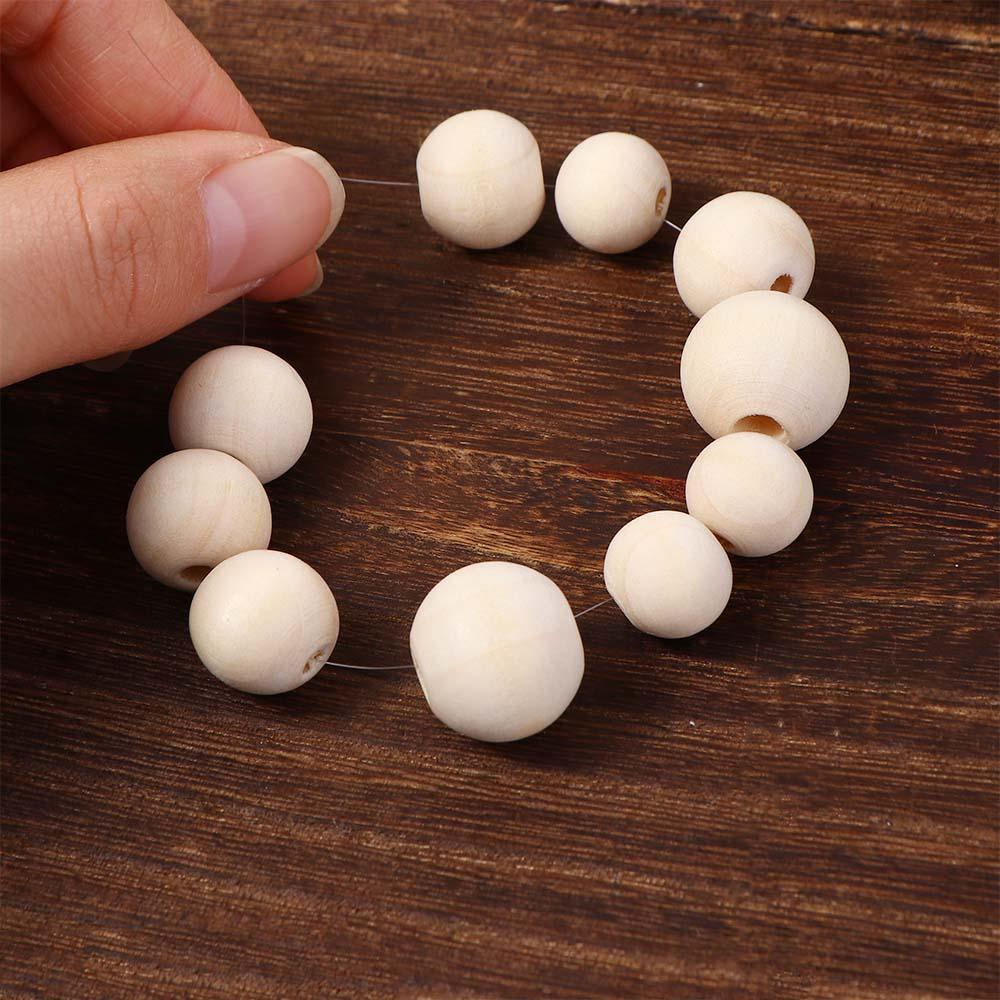 Wooden Bracelet Jewelry Making Unfinished Round Balls Wood Beads Loose Beads Necklace Accessories