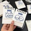2026 Cute Mini Calendar Office Desktop Decoration Small Ornament Calendar Calendar Plan Book
