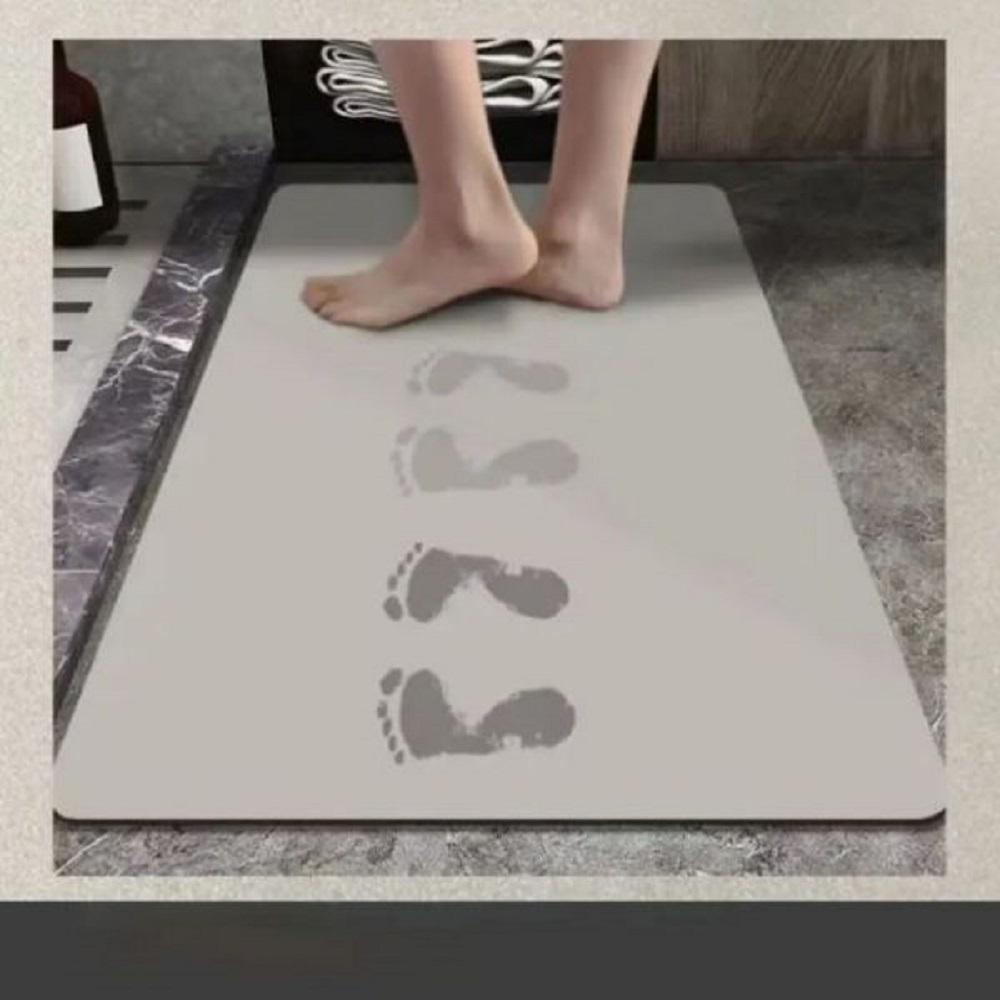 2pc Kitchen Floor Mat Made of Diatomaceous Earth, Washable and Absorbent, Water and Oil Repellent Carpet