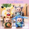 Portachiavi Peluche in Silicone Labubu Stitch con Morbido Pelo Corto per Decorazione Zaino e Regalo