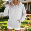 Women's Fashion Color Long Sleeve Loose Fit Sweatshirt for Casual Daily Wear