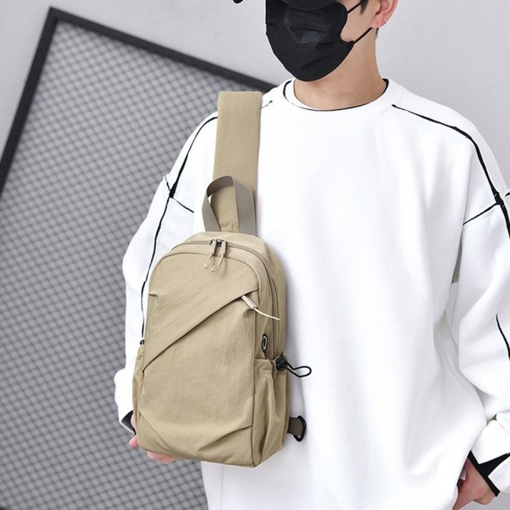 Cloth Phone Bag Solid Color Shoulder Bag Fashion Men Chest Bag Female