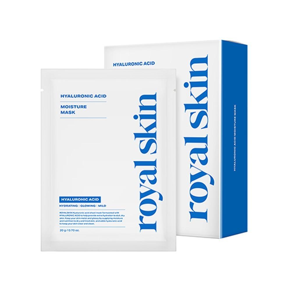 

Royal Skin Hyaluronic Acid Moisture Mask (10P) - Deep Sea Hydration & Water-Full Plumping Facial Mask for Dehydrated Skin