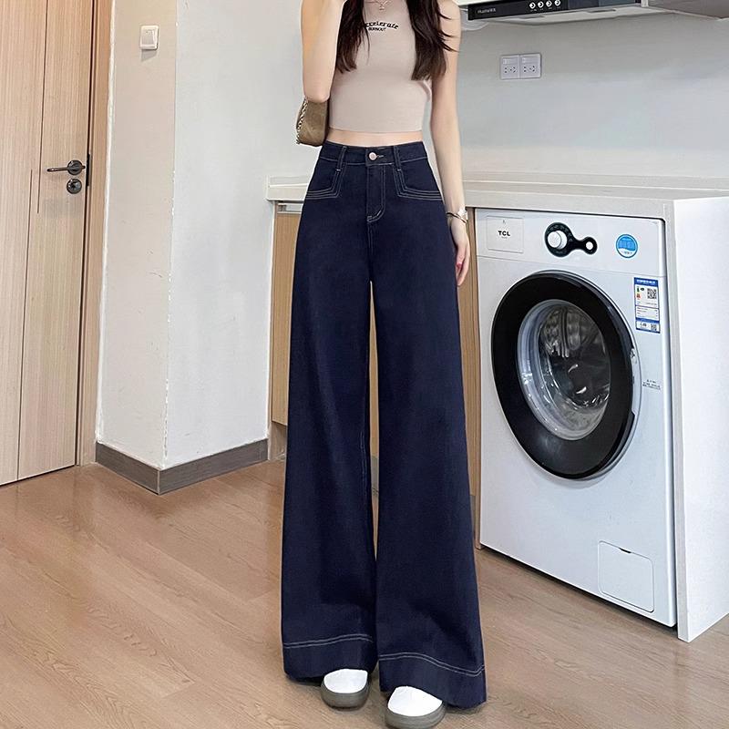 

Women s High Waist Fleece-Lined Wide Leg Jeans - Denim Blue, 2024 Collection XS