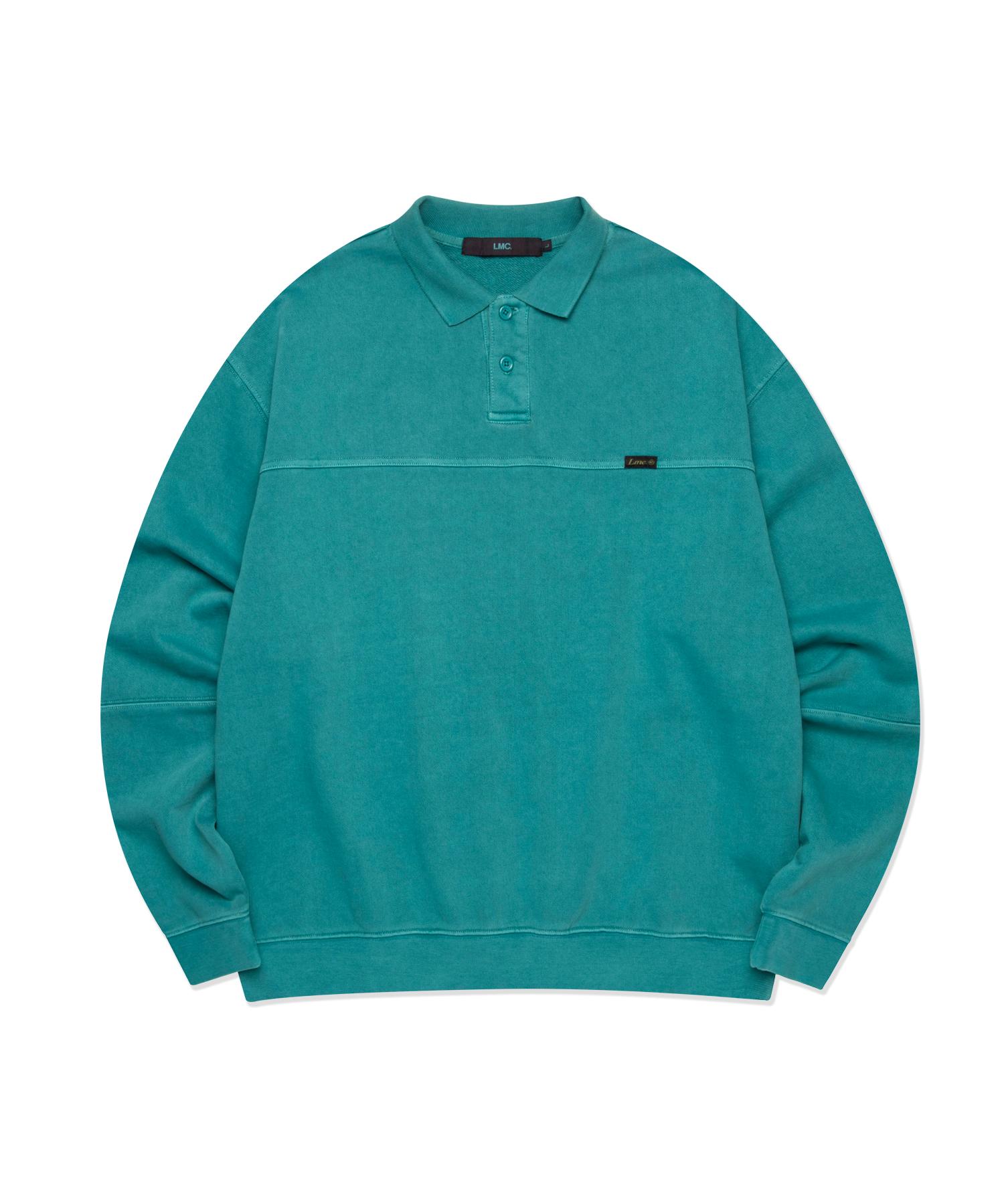 Lmc Overdyed Classic Collar Sweatshirt Teal Teal/S