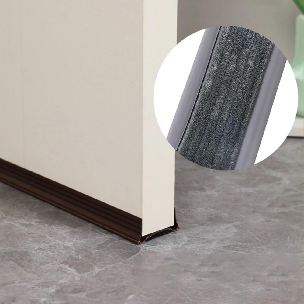 1Pc 93cmx5cm Bedroom Soundproof Door Bottom Sealing Strip Self-adhesive PVC Draught Excluder Insect Prevention Weather