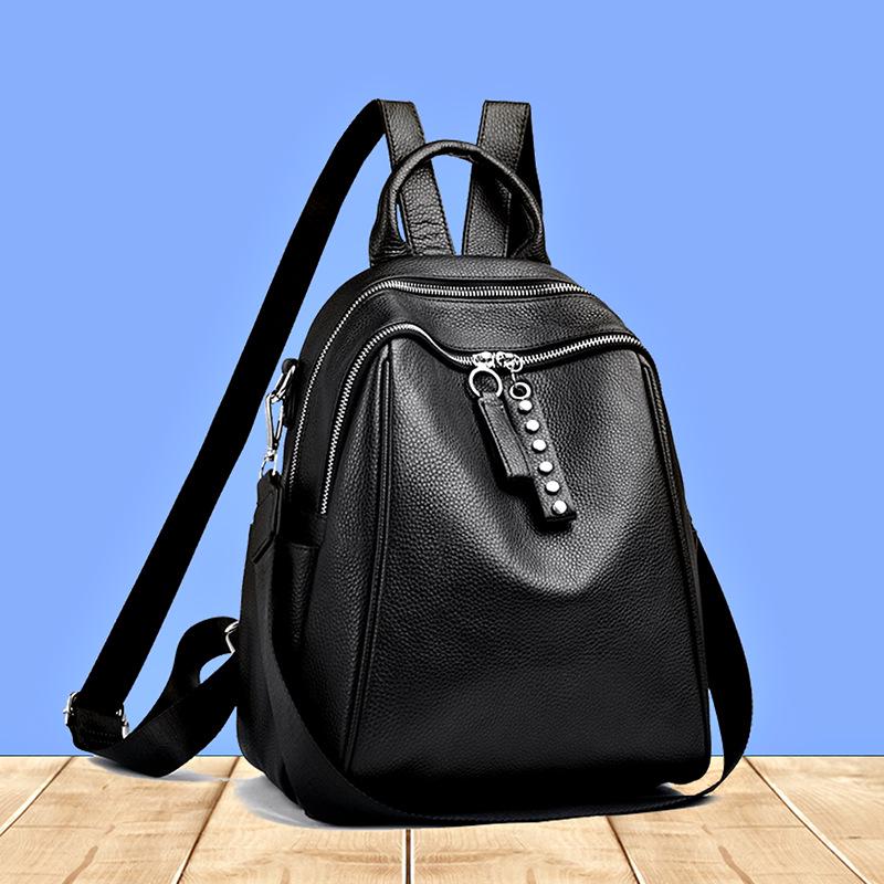 Damen Trendiger Minimalistischer Lederrucksack – Vielseitige Reise-Umhängetasche mit großem Fassungsvermögen