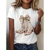 Women's Cowgirl Chinoiserie Floral Boot Graphic T-Shirt
