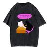 Cute Cat I Am Just A Babygirl Trying Her Best Tshirt Men Women Vintage Washed T-Shirt Streetwear Retro Cotton T Shirts