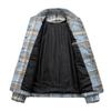 Chaqueta de Lana Adecuada para Hombres y Mujeres, Estilo Retro Americano de Primavera y Otoño, con una Chaqueta Camisera a Cuadros con Cuello para Hombre
