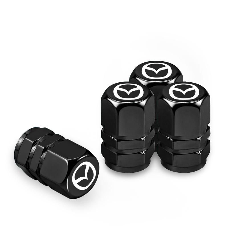 4/8Pcs Car Wheel Tire Valve Stem Cover Dustproof Cap Accessories For Mazda 2 3 6 5 Atenza CX3 CX5 MX5 CX7 Axela CX30 CX90 CX60 C HTYJ