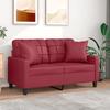 VidaXL 2-seater Sofa with Pillows Burgundy 120 Cm Faux Leather, Sofa, Loveseat, Living Room Sofa, Sofas, Sofa 3200801