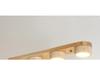 Wabi-Sabi Style Yellow Travertine and Walnut Ceiling Light for Hallways, Cloakrooms, and Balconies