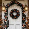 Reusable Artificial Black Rose Vine Flexible Spooky Gothic Wreath  Staircase Handrail