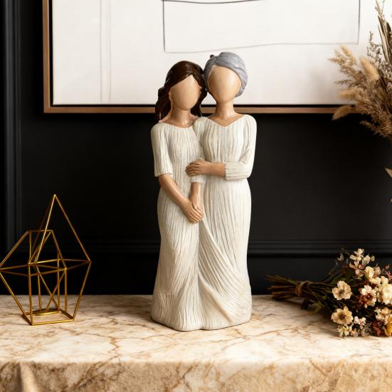 Candlestick Hollow Love Pattern LED Light Living Room Ambiance Lamp Warm Touch Resin Lamp Home Decor Mother Day Gift