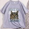 Warte, ICH bin Goated Katze Alberne Katze Meme T-Shirt Herren Damen Baumwolle Kurzarm T-Shirt Rundhals Locker Basic Katzenliebhaber T-Shirt Oberteile