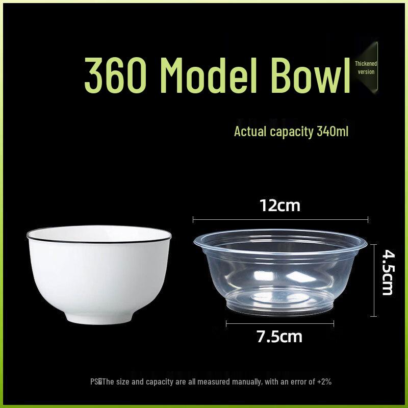 

NYDER Disposable Plastic Round Bowls with Lids