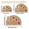 1Pcs Autumn Semi Circle Welcome Doormat Non-Slip for Outdoor Patio Porch Kitchen Bathroom Entryway Floor Mat