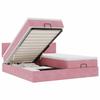 Lit ottoman - Maison Exclusive - 160x200 cm - Velours rose - Rangement hydraulique