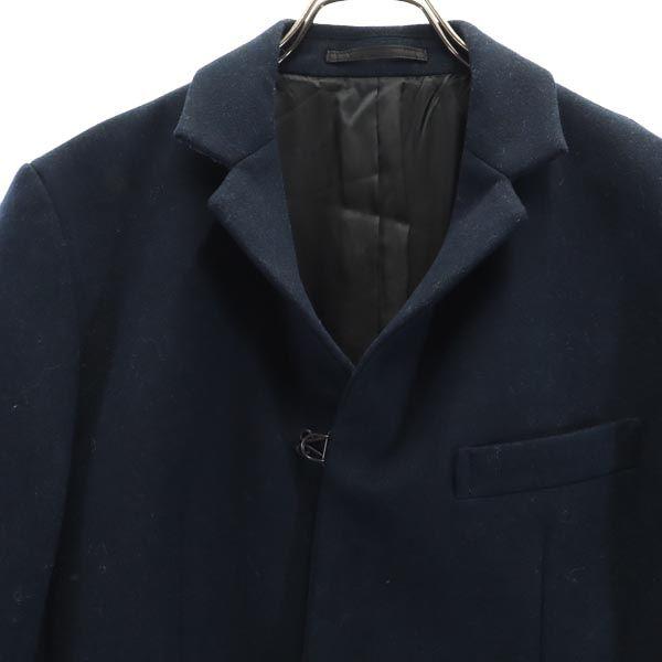 ATTACHMENT Made In Japan Cashmere Blend Wool Chester Coat 1 Navy Men's Used