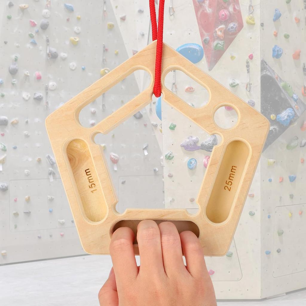 Rock Climbing Fingerboard Training System Portable Hangboard Strengthener for Advanced Climbers Grip and Pull Up Exercises