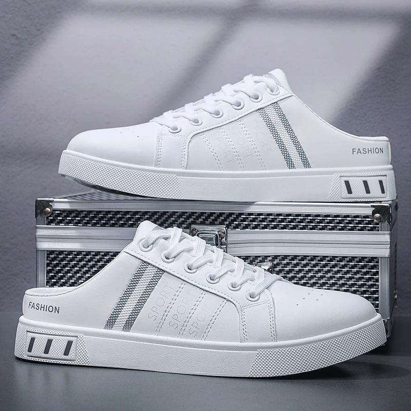 2025 Summer New Men Slippers Brand Comfortable Casual Shoes for Men Fashion Flat Sneakers High Quality Men Half Slippers