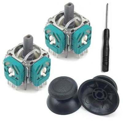 2Pcs Analog Thumb Joystick Repair Parts Dualshock Replacement for PS4 Controller
