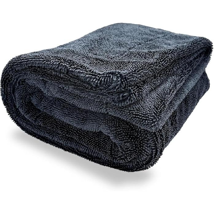 Microfiber Towels For Cars, 1200 GSM Ultra Thick 12.2"X12.2" Soft Car Detailing Drying Towel, Super Absorbent Double Twisted Loop Cloth Cleaning