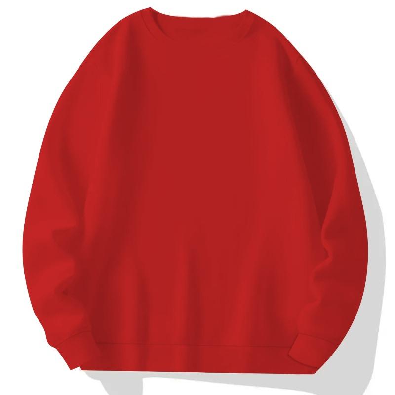 Loose Fit Women's Pullover Sweatshirt, Comfortable Plain Fabric, Ideal for Weekend Outings