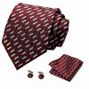 Formal Shirt Business Tie Wedding Banquet Men's Polyester Red Black Hand-tied Long Tie
