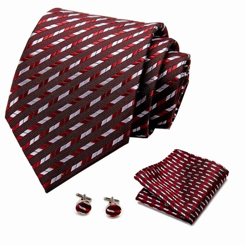 Formal Shirt Business Tie Wedding Banquet Men's Polyester Red Black Hand-tied Long Tie